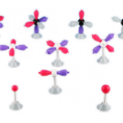 1707 - Set of models of electron clouds and chemical bonds